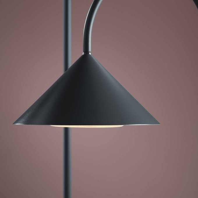 FRANDSEN LED vloerlamp op accu Grasp, petrol, 72 cm, metaal
