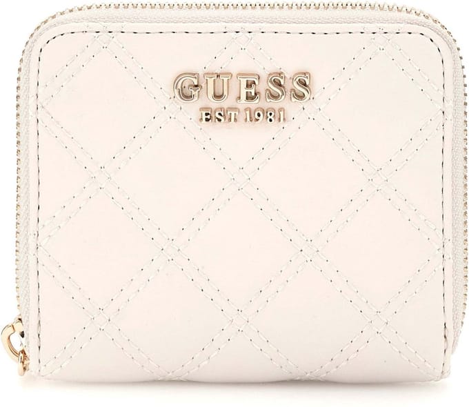 GUESS Portemonnee Giully Zip Around Wallet Creme White Crème