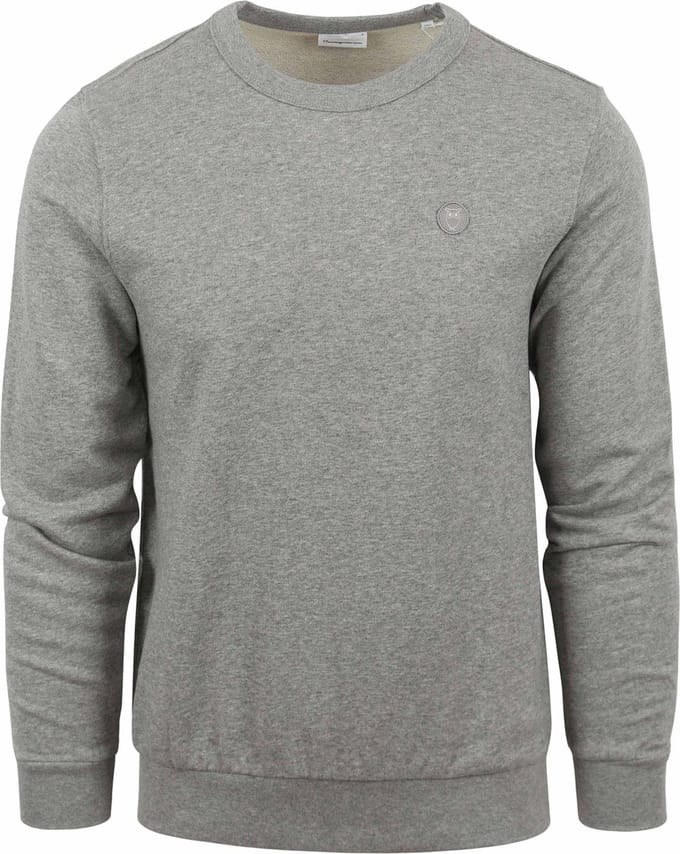 KnowledgeCotton Apparel Elm Melange Trui Grijs - Maat XL - Heren - Sweaters