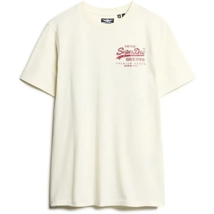 Superdry Tokyo T-shirt met Print Wit Grootte: S