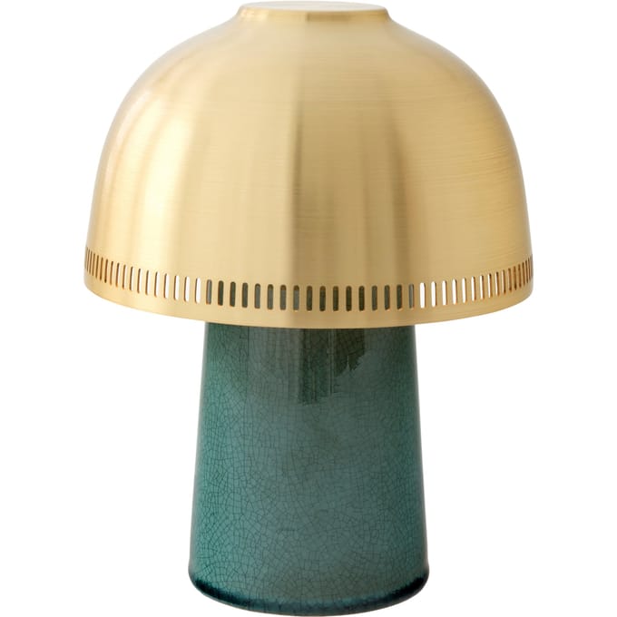 &Tradition Raku SH8 Tafellamp oplaadbaar - blue green & brass