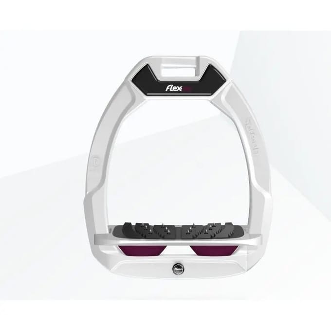 Veiligheidsspanners Paardrijden Incliné Ultra Grip Wit/Grijs/Paars Flex-On Safe-On