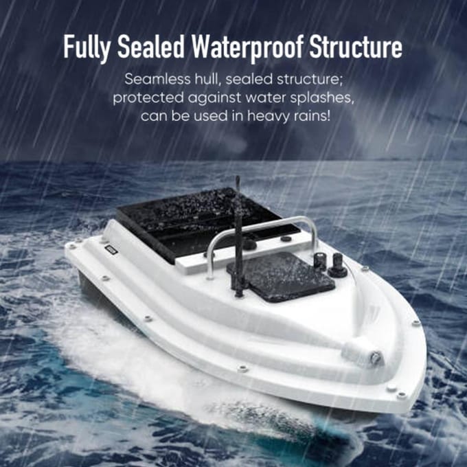GPS RC Bait Boat 500M Draadloze Afstandsbediening Visvoerboot Visvoerboot 5200mah black