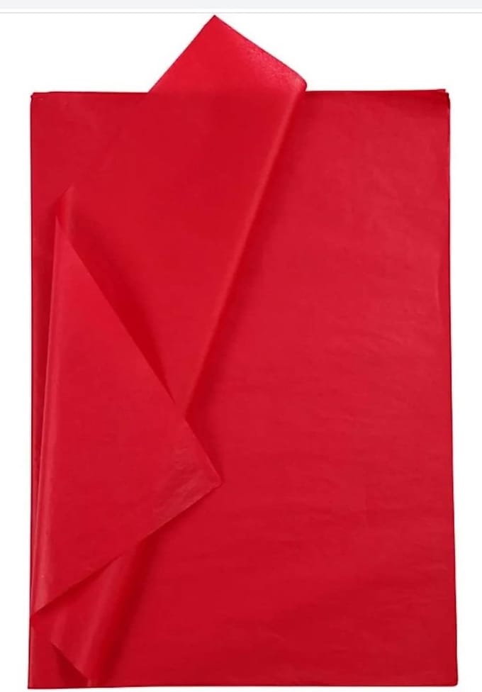 Zijdepapier, 50 x 70 cm, rood