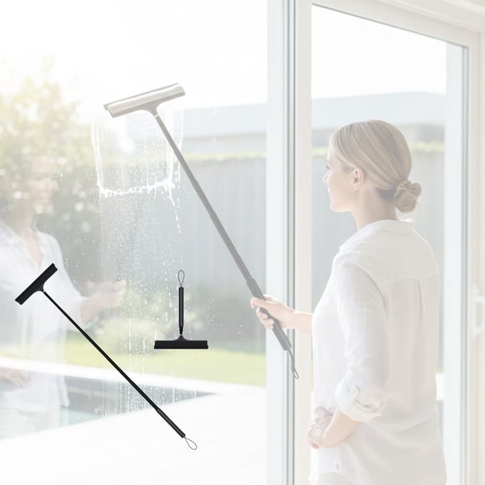 CRLYN® Douchewisser Uitschuifbaar - Vloertrekker met Steel - Telescopisch