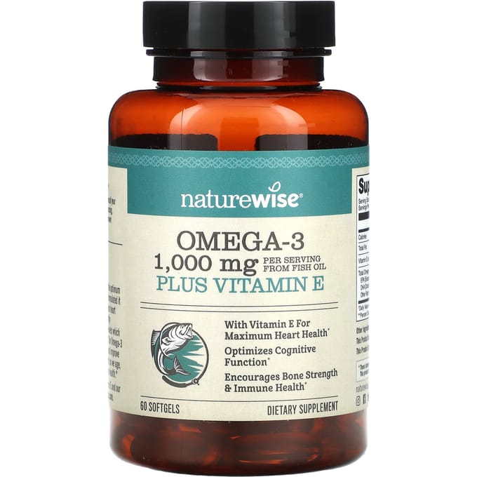 Omega 3 Plus Vitamine E, 60 Softgels