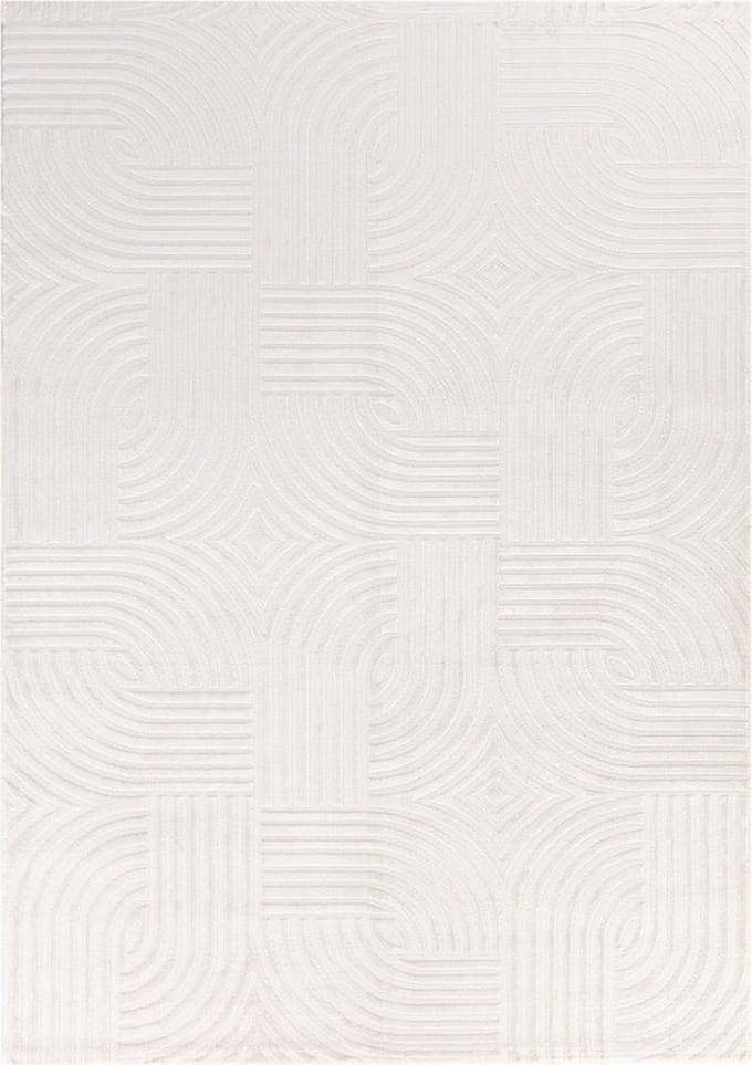Flycarpets Cara Modern Japandi Architectura Vloerkleed - Creme - 140x200 cm