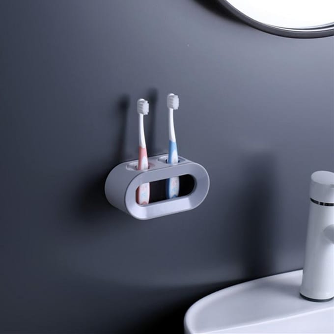 Elektrische tandenborstelhouder Dubbel gat Zelfklevend standaardrek Wandmontage Houder Opslag Ruimtebesparende badkameraccessoires