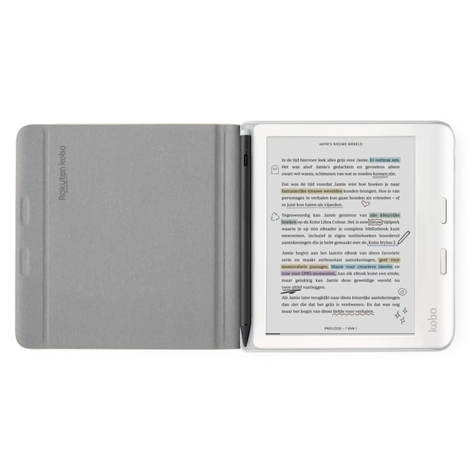 NoteBook SleepCover voor de Kobo Libra Colour - Sand Beige