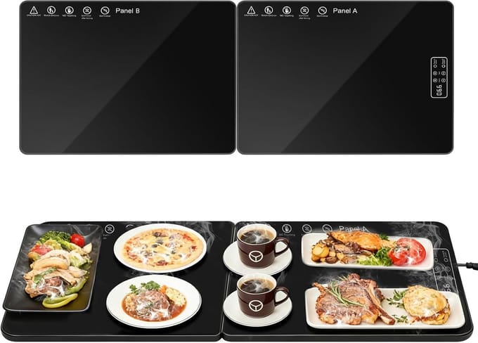 Instelbare Warmhoudplaat voor Eten - Opvouwbaar en Multifunctioneel