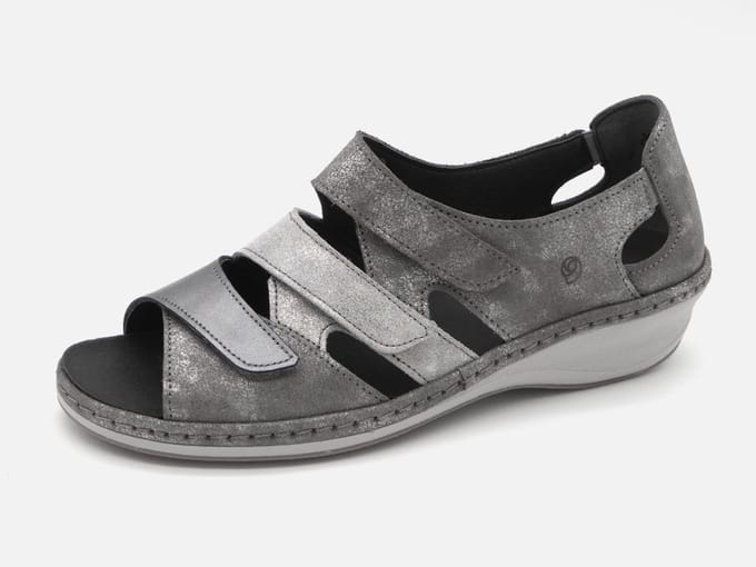 Suave Dames Sandaal - 0962TTE Donkergrijs/Combi - Maat 37
