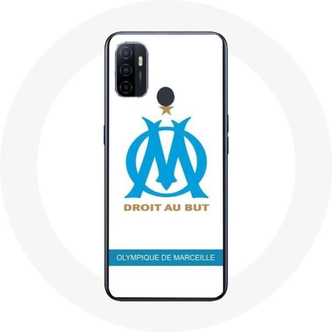 Coque Oppo A53 Olympique de Marseille Logo Fond Blanc