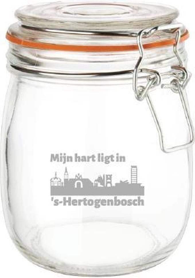 Gegraveerde Weckpot 0.75 ltr. Den Bosch