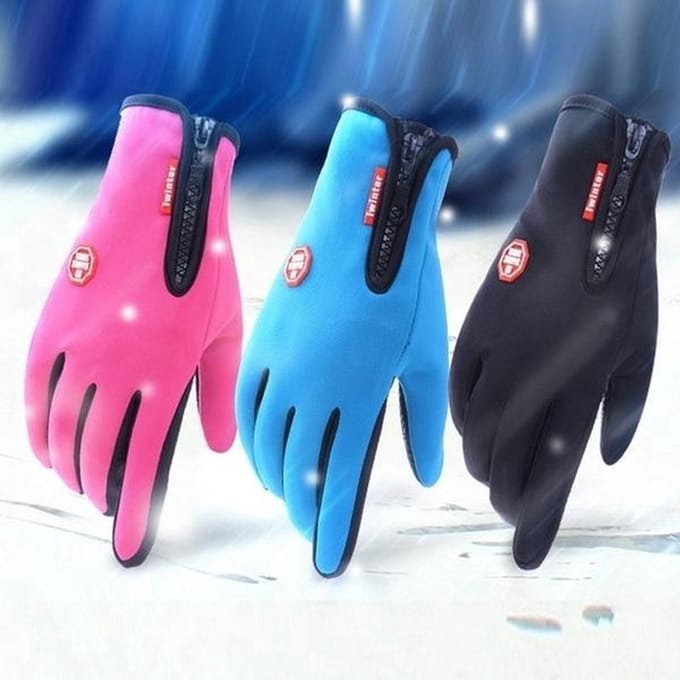 Touchscreen Handschoenen - Fietshandschoenen - Zwart Maat L