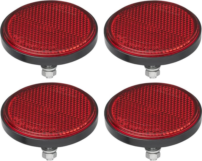 ProPlus Reflector - set 4x - wit - boutbevestiging - 60mm - M5 bout - rond