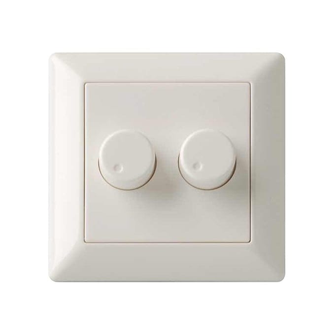 Witte Plastic Afdekkingplaat Voor GIRA Duo Dimmer - 891216