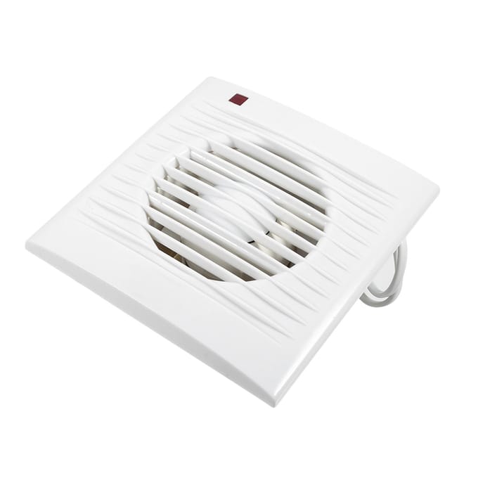 Ventilerende Afzuigventilator Voor Badkamer Toilet Keuken Raam Wandmontage 220V 4 wit