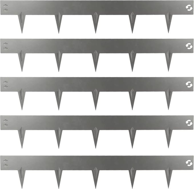 Talen Tools - Borderrand - Kantopsluiting - Gegalvaniseerd - Koppelbaar - 100 x 7,5 cm - 5 stuks