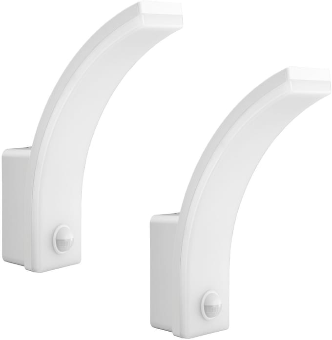 Maclean - 2 stuks LED lamp - Buitenlamp - Wandlamp - PIR bewegingssensor - 20W - IP65 - 2000lm - 4000K - Wit