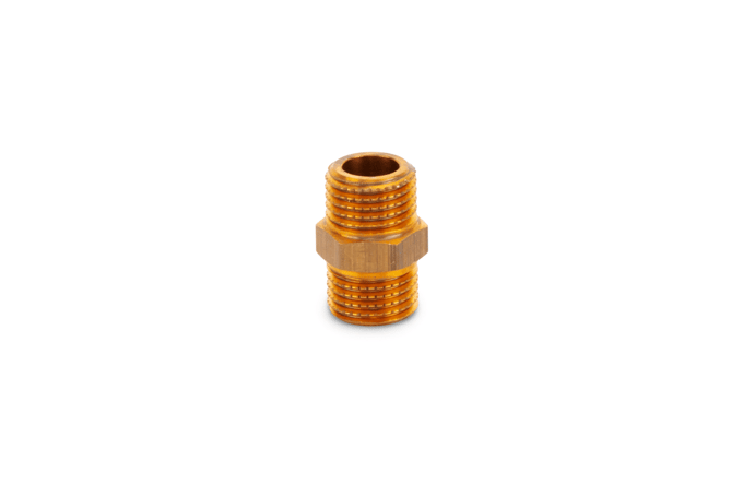 Zeskantige nippel out,1/4"