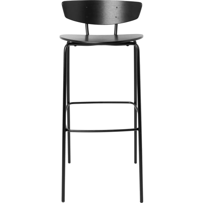 Ferm Living - Herman Barstoel - zwart - eiken - Zithoogte 78 cm