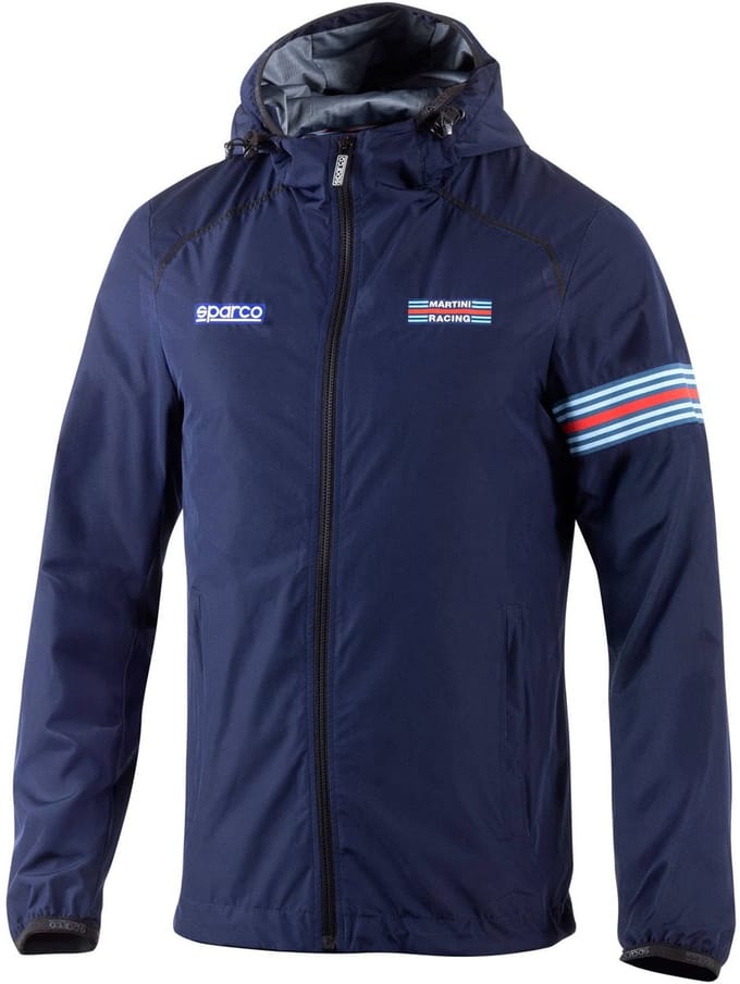 Sparco Martini Racing SL Windjack Martini Racing Windjack - Zwart — Marineblauw
