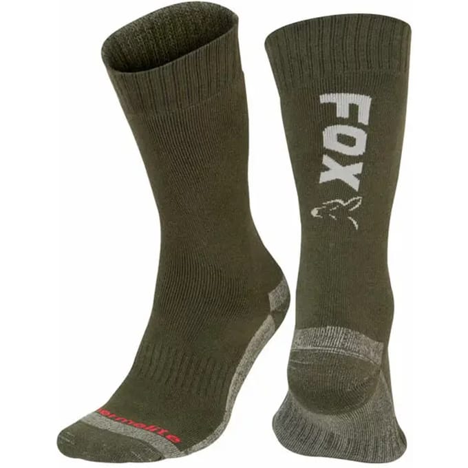 Fox Green / Silver Thermolite long sock 6 - 9 (Eu 40-43)