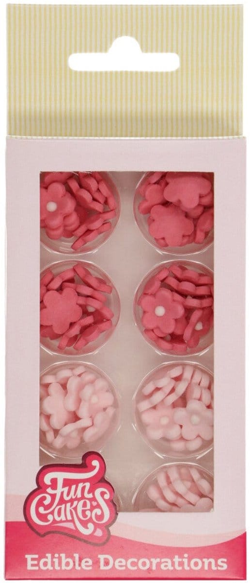 FunCakes Suikerdecoraties - Bloesem Roze - 64 Stuks - Eetbare Taartdecoratie
