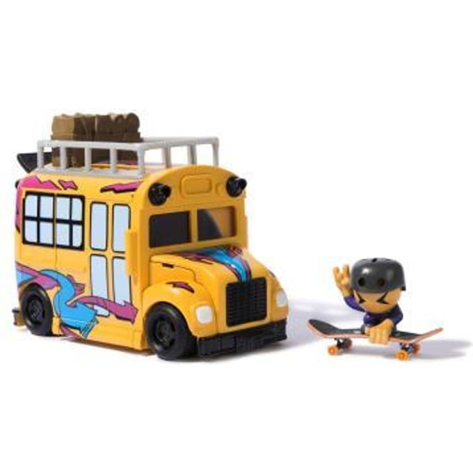 Tech Deck Sk8 Crew - 2-in-1 transformerende Ultra Sk8-bus met opbergruimte, vingerskateboard en figuur