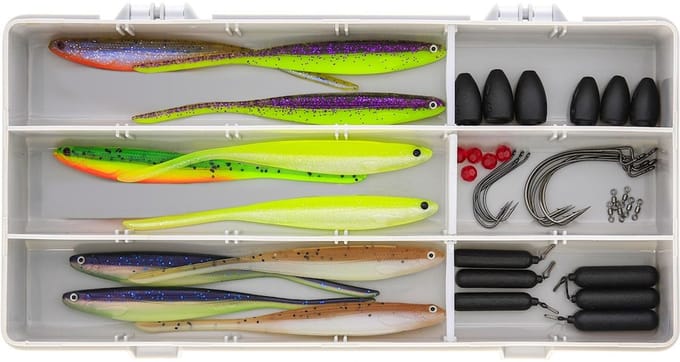 Westin Zander Box Dropshot + Texas & Carolina (44-delig) - Kunstaas Set