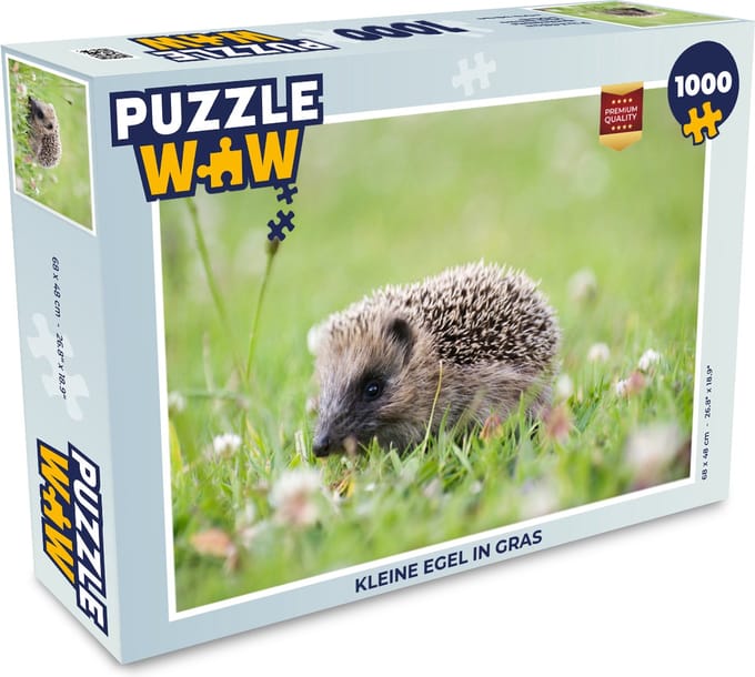 Puzzel Kleine egel in gras - Legpuzzel - Puzzel 1000 stukjes volwassenen