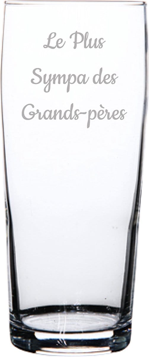 Bierfluitje gegraveerd - 19cl - Le Plus Sympa des Grands-Pères