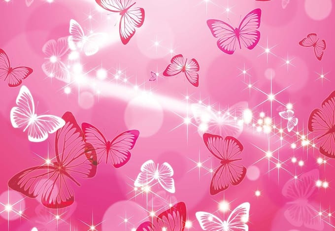 Fotobehang Butterflies | PANORAMIC - 250cm x 104cm | 130g/m2 Vlies