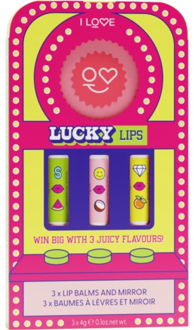 I LOVE Lucky Lips Lip Balm Set – 3x Lip Balm & Spiegel
