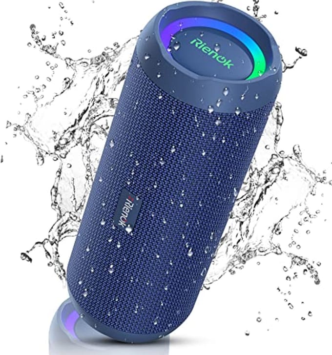 Draagbare Bluetooth-luidspreker met IPX7 Waterdichtheid, Krachtige Bas en LED Verlichting