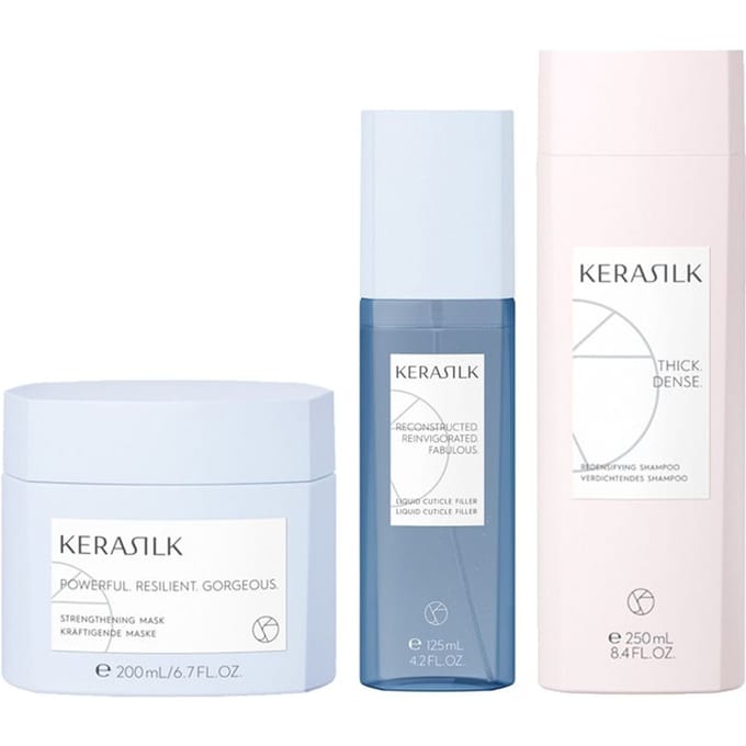 Kerasilk Redensifying Shampoo + Kerasilk Strengthening Mask + Kerasilk Liquid Cuticle Filler