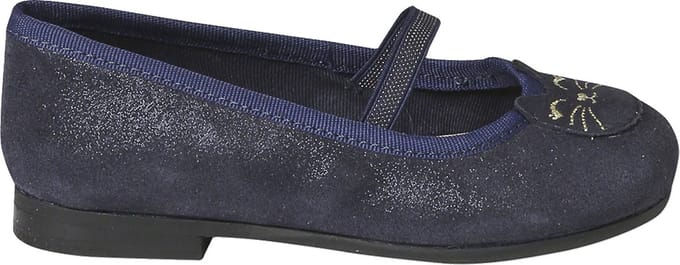 Vertbaudet Leren meisjesballerina's met glitter kleutercollectie
