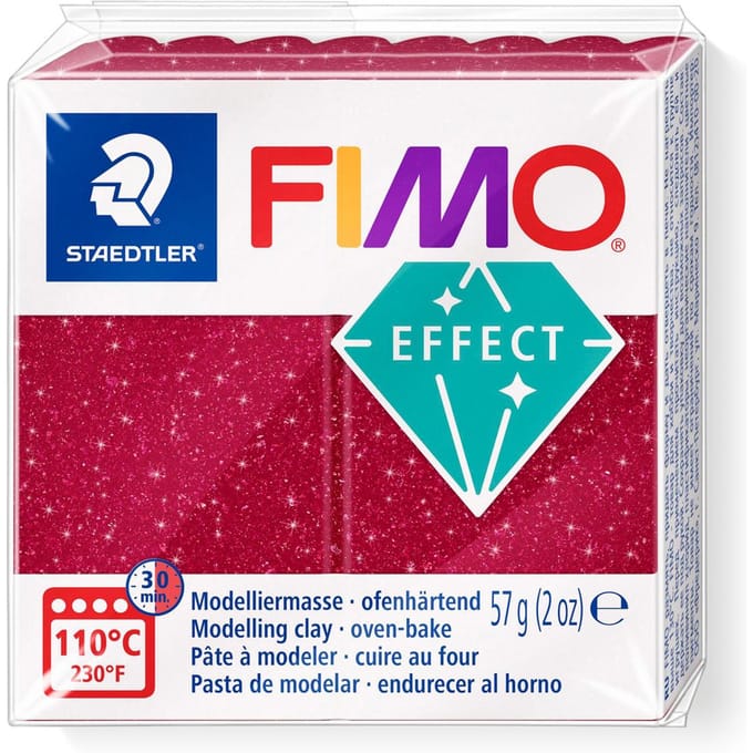 FIMO effect ovenhardende boetseerklei standaard blokje 57 g - galaxy rood