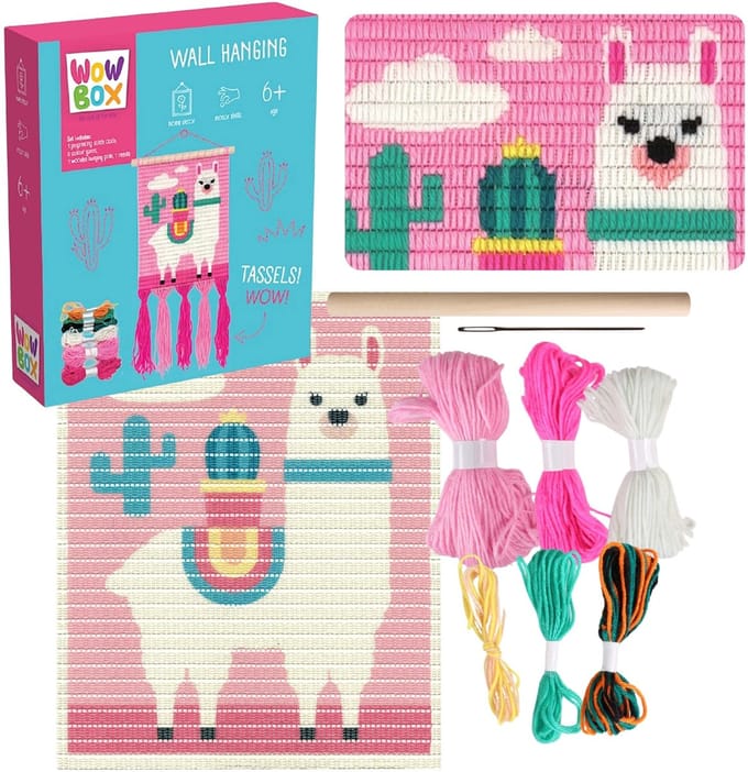 Wow Box - Macramé Lama Borduren, borduurpakket creatief leuk DIY 6+