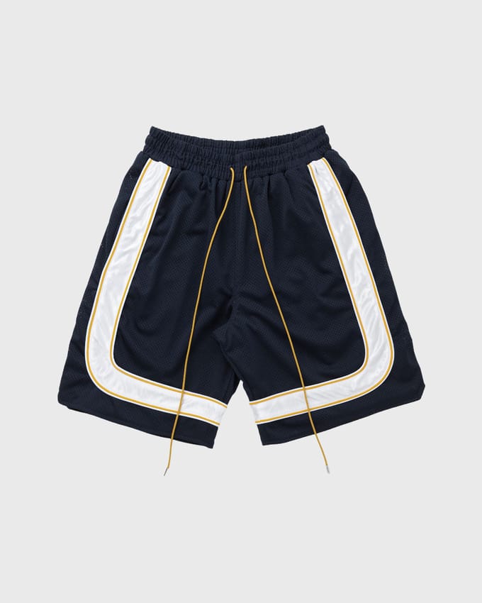 MESH PIPING BAGGY TRACK SHORT