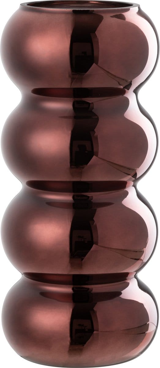 J-Line vaas Rups - glas - pruim - 30 cm hoog