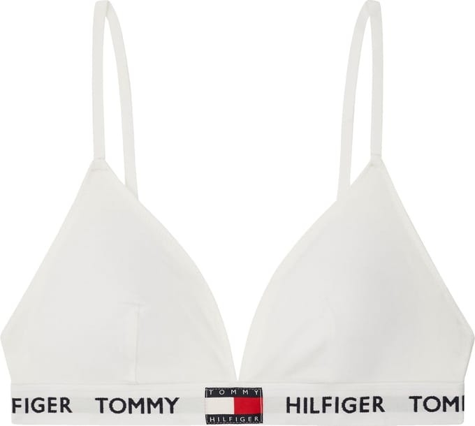 Tommy Hilfiger dames Tommy 85 triangel BH - katoen gevoerd - wit