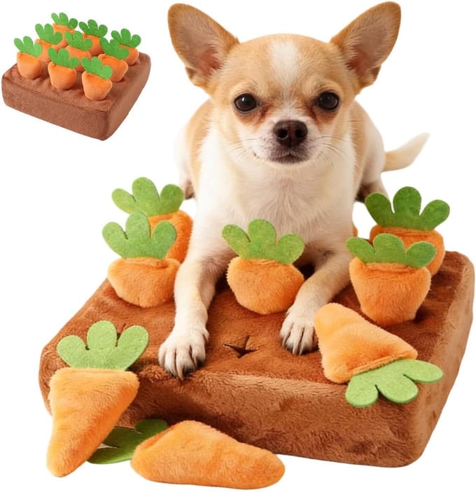 Snuffelmat Hond - Voerspel Mat - Mentale Stimulatie - Interactief Ontwerp - 16x16cm - Multicolor