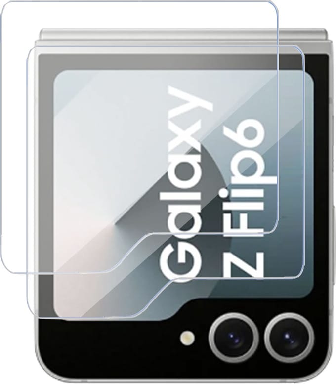 2x Geschikt voor Samsung Galaxy Z Flip 6 / Flip 7 FE - Screenprotector - Beschermglas - GuardCover