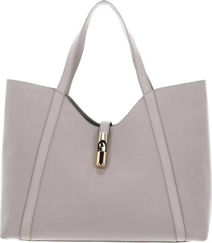 FURLA Leren Shopper Schoudertas Goccia Hobo Vaniglia Crème