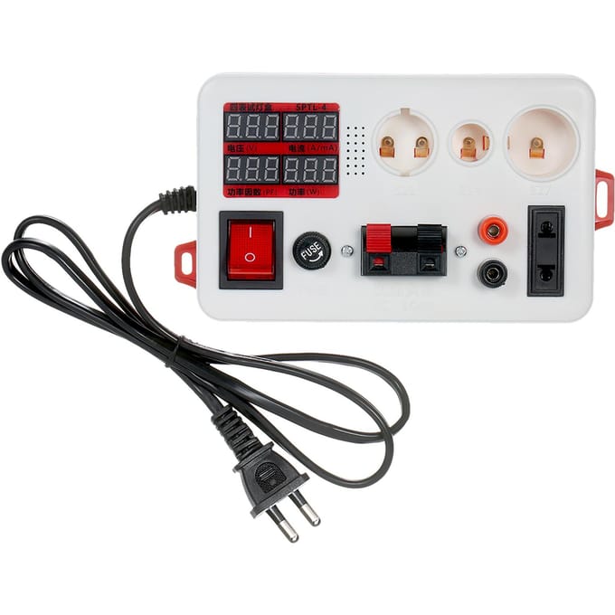 LED-vermogenstester Lampentestkast Testklem Elektrische vermogensmeter voor gloeilampverlichting Lamplantaarn EU Plug