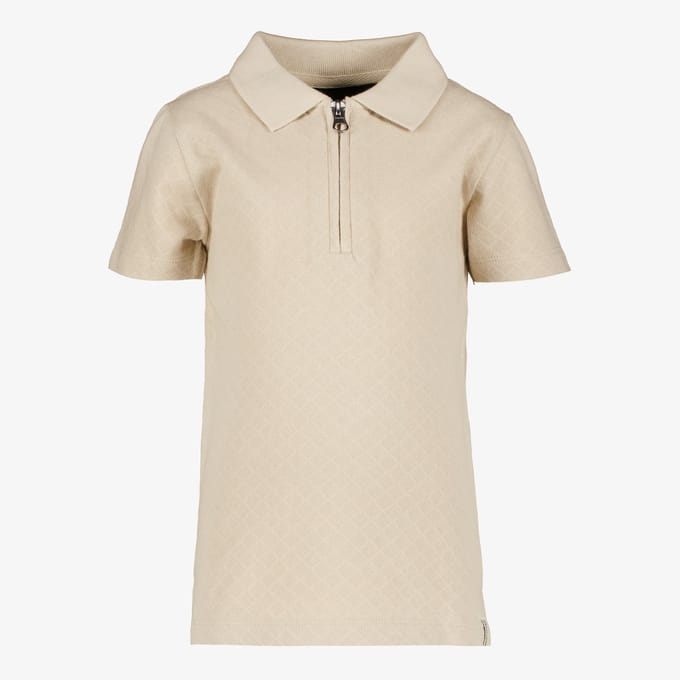 Unsigned jongens polo met rits beige - Maat 92