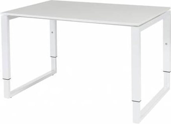 Verstelbaar Bureau - Domino Plus 120x80 wit - wit frame