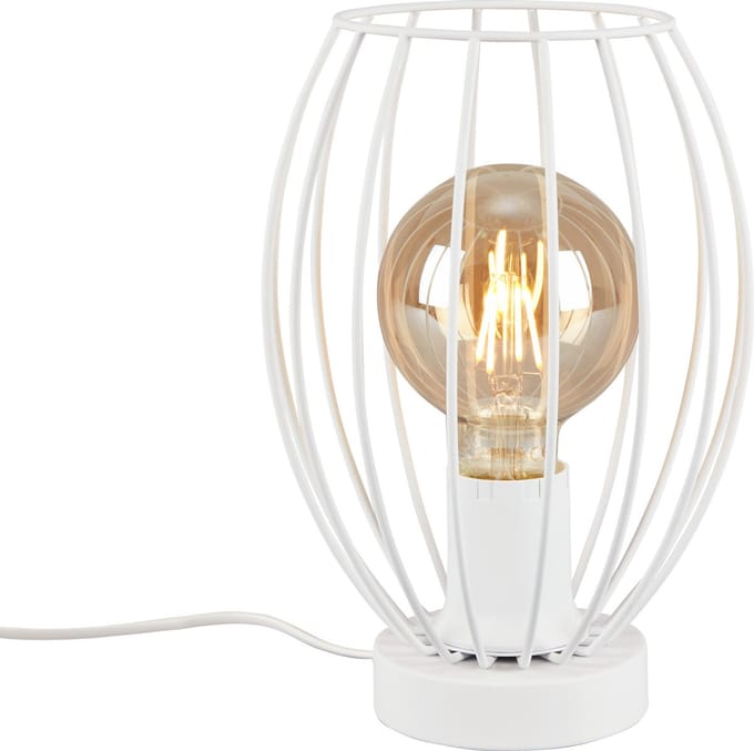 Briloner Leuchten KAGO - Tafellampen decoratief - 1 vlam - incl. snoer schakelaar aan/uit - gloeilampen zijn niet inbegrepen - max. 25 W - IP20 - Ø17,5 x 25,6 cm
