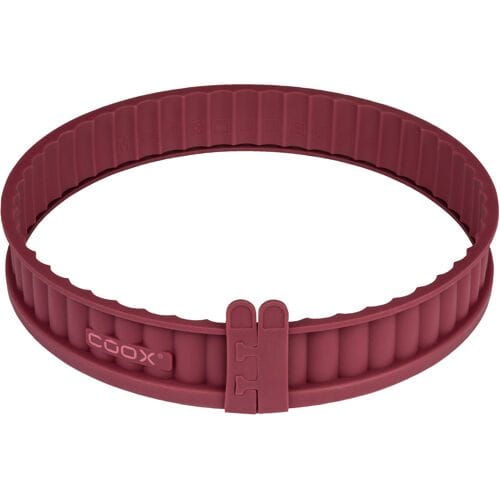 COOX Siliconen quichevorm met glazen bodem (Rood)